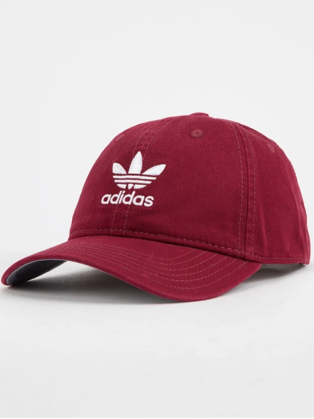 Adidas Originals Relaxed Strapback Hat Maroon/White